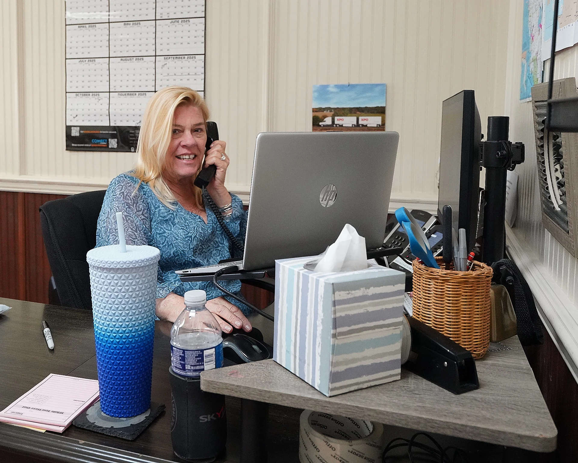 Heavy Duty Tires customer support team member on the phone